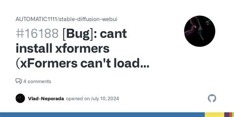 Bug Cant Install Xformers XFormers Can T Load C CUDA Extensions