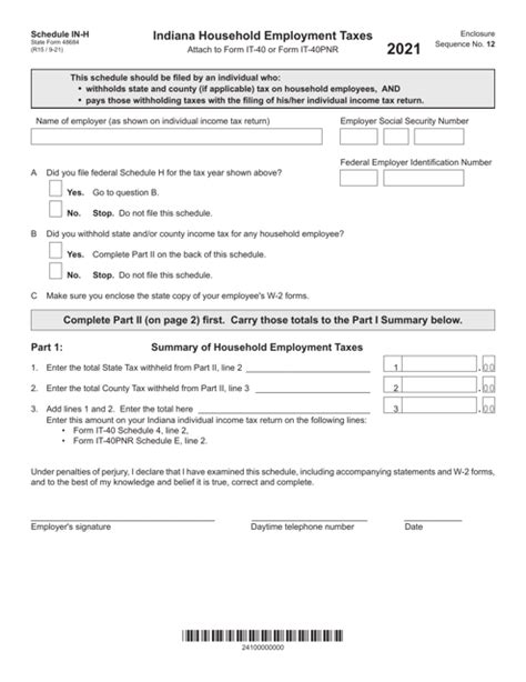 State Form 48684 Schedule In H 2021 Fill Out Sign Online And