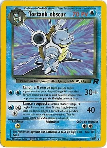 Tortank Obscur 20 82 Team Rocket Carte Pokemon