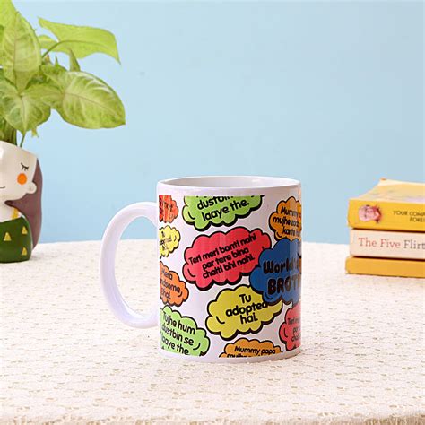 Buy Send Quirky Bro Dialogues Rakhi White Mug Online FNP