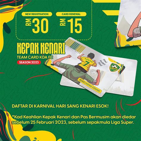 Kedah Darul Aman Fc On Twitter Daftar Ahli Kepak Kenari Esok Di