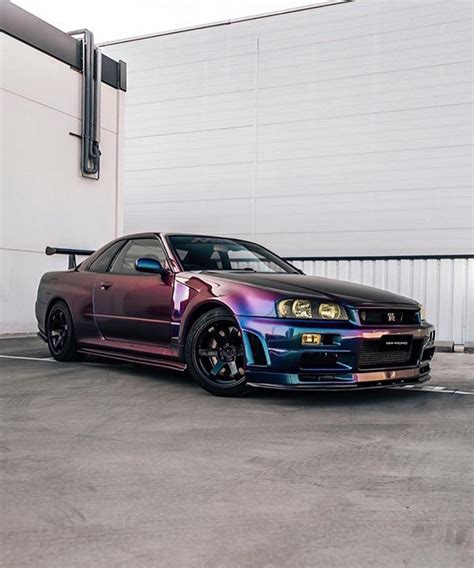 Midnight Purple Skyline R34 Wallpapers Img Solo