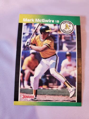 RARE 1989 Donruss Mark McGwire Oakland 95 ERROR Card Double Asterisk