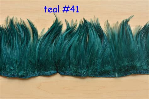 Handmade Dyed Rooster Hackle Feather Feathers Plume Fringe Etsy