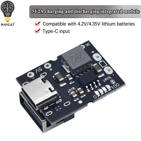 Type C Usb V A Boost Converter Step Up Power Module Lithium Battery