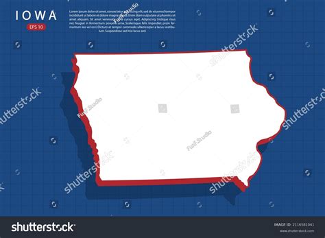 Iowa Map USA United States Of America Map Royalty Free Stock