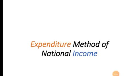 Expenditure Method Of National Income Youtube