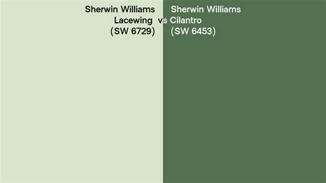 Sherwin Williams Lacewing Vs Cilantro Side By Side Comparison