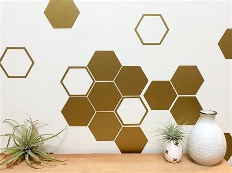 Hexagon Wall Decal Set Honeycomb Decor Decals Wall Decor Etsy