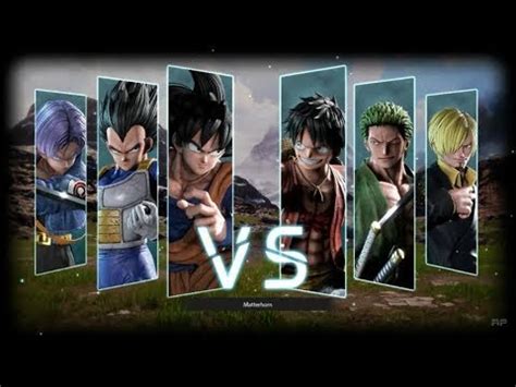 Goku Vegeta Trunks Vs Luffy Zoro Sanji JUMP FORCE YouTube