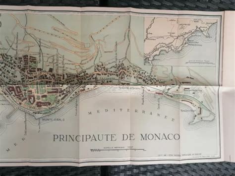 MONACO ANCIEN PLAN Ou Carte DE LA PRINCIPAUTÉ 1943 EUR 5 00