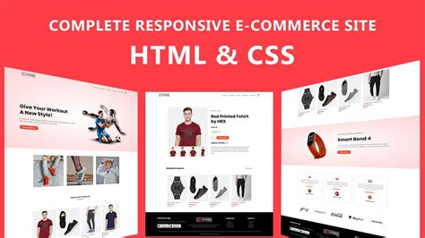 How To Make Ecommerce Website Using HTML And CSS Step By Step Create