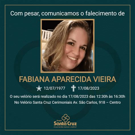 Grupo Santa Cruz Comunica O Falecimento Aos Anos De Fabiana