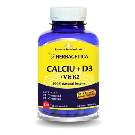 Calciu D Cu Vitamina K Capsule Herbagetica Dr Max Farmacie