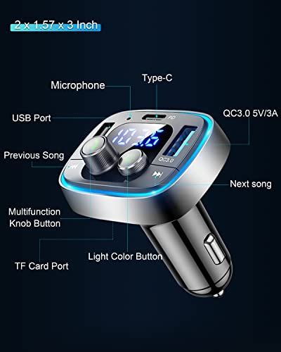 Lihan Bluetooth Adapter For Car Wireless Fm Radio Transmitter