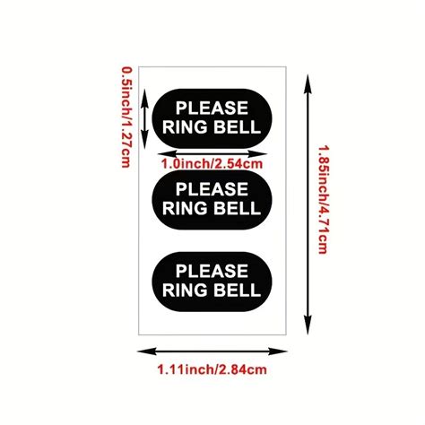 Please Ring Bell Pvc Doorbell Signage Boards X Cm M Sticker