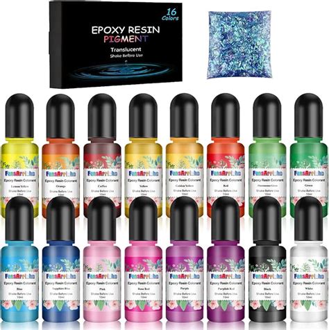 Colorant Resine Epoxy 16 Couleurs Pigment De Resine Epoxy Liquide