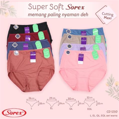 Jual Celana Dalam Wanita Sorex 1250 Maxi Super Soft Uk L EL QL EQL