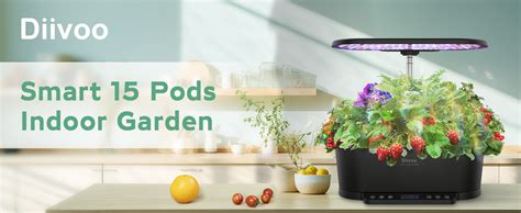 WiFi Hydroponics Growing System 15 Pods Diivoo Smart Herb Garden