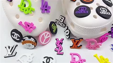 Designer Croc Charms For Croc Shoes Luxury Brand Logo Chanel Charms