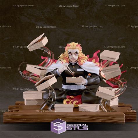 Kyojuro Rengoku D Model Having Dinner From Demon Slayer Stl Specialstl