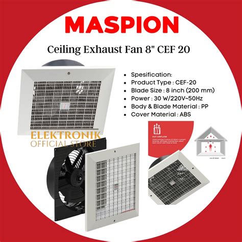 Jual Maspion Ceiling Exhaust Fan Cef Exhaust Fan Cef Cef Cef