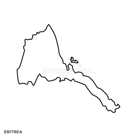 Outline Map Of Eritrea Vector Design Template Editable Stroke Stock