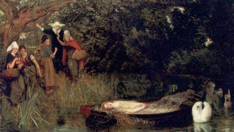 Gemälde Reproduktionen Dame von Shalott von Arthur Hughes 1832