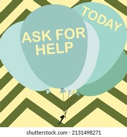 Text Showing Inspiration Ask Help Word Stock Illustration