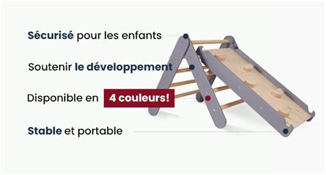 MEOWBABY Triangle D Escalade Avec Toboggan Pour Enfants Montessori