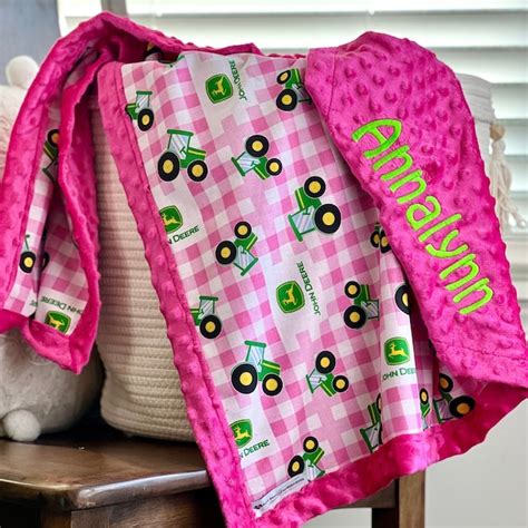 John Deere Girl Baby Blanket - Etsy