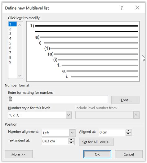 Bullets Numbering Multilevel List How To Create A List In