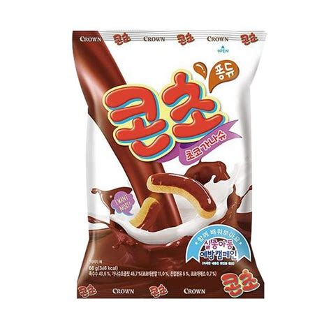 Crown Corn Cho Chocolate Ganache Snack 66g X 18 — K Town Distribution