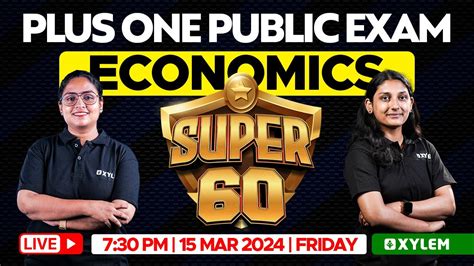 Plus One Economics Public Exam Super 60 Xylem Plus One Commerce