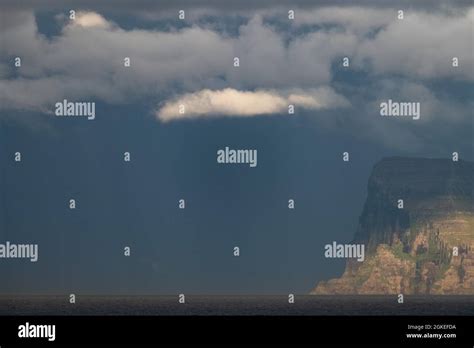 Clouds over Cape Enniberg, with 754 meters one of the highest vertical ...