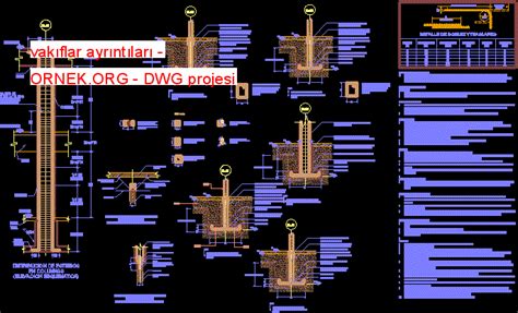 Proje Sitesi Vak Flar Ayr Nt Lar Autocad Projesi