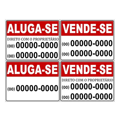 Placa Vende Se Aluga Se Placa Grande X Shopee Brasil