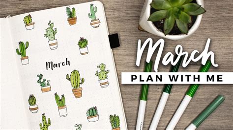 Plan With Me March Bullet Journal Setup Youtube