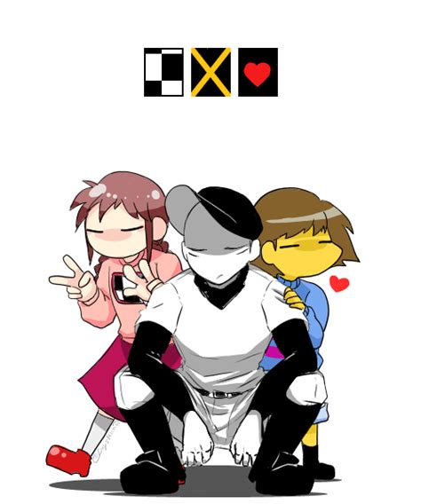 Madotsuki Frisk And The Batter Undertale And 2 More Danbooru