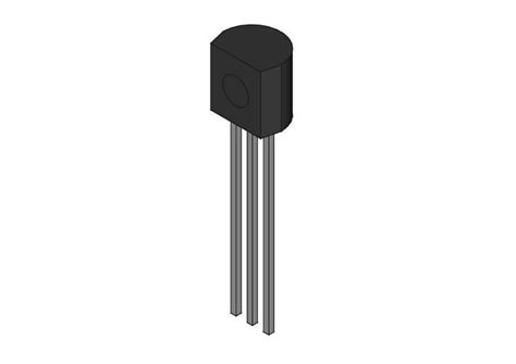 TO92 transistor case 3D model | CGTrader