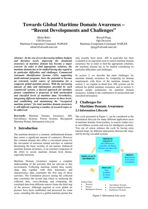 PDF Towards Global Maritime Domain Awareness Recent Developments