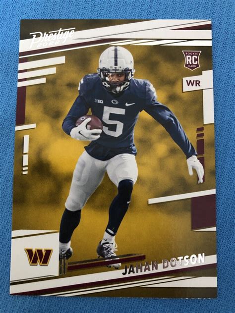 2022 Prestige Football Card 315 Jahan Dotson Rc Rookie Washington