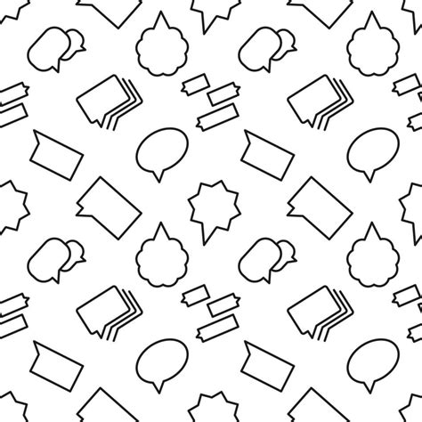 Vector Seamless Pattern Of Speech Bubbles For Web Sites Wrapping Printing Postcards Web