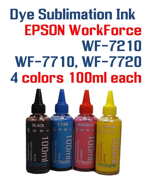 Dye Sublimation Ink Epson Workforce Wf Wf Wf Etsy