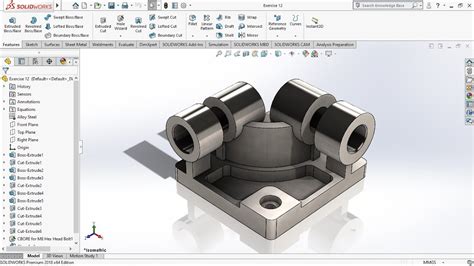 Design A Part Use Equations And Determine Mass In Solidworks Youtube