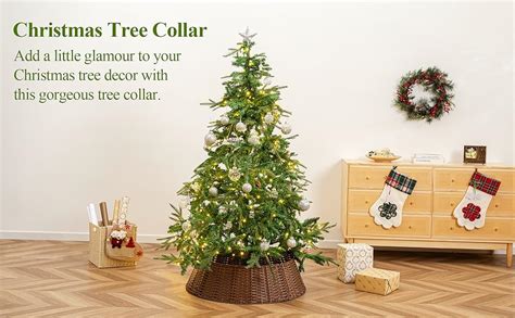 Amazon HBlife 32 Inch Christmas Tree Collar Handwoven Plastic