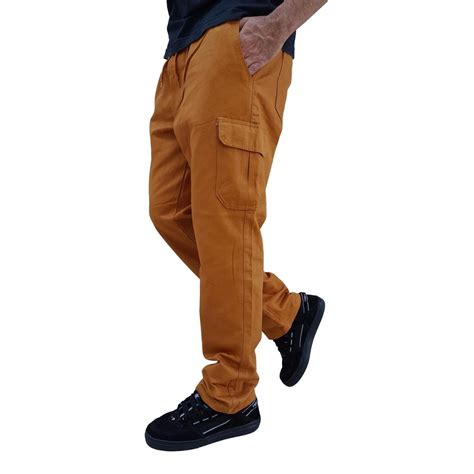 Calça Cargo Masculina Premium Bolso Lateral Skate Militar Bege Netshoes