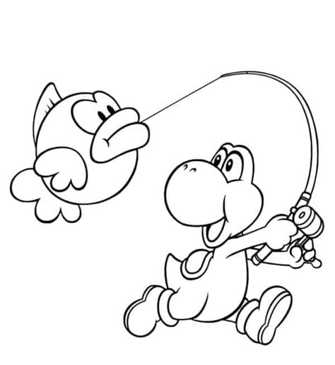 Coloriage Yoshi P Che T L Charger Et Imprimer Gratuit Sur