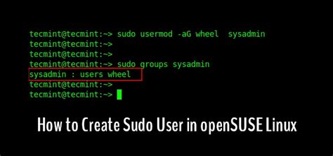 Cómo crear un usuario Sudo en openSUSE Linux MuyLinux