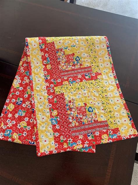 Quilted Garden Table Runner Etsy